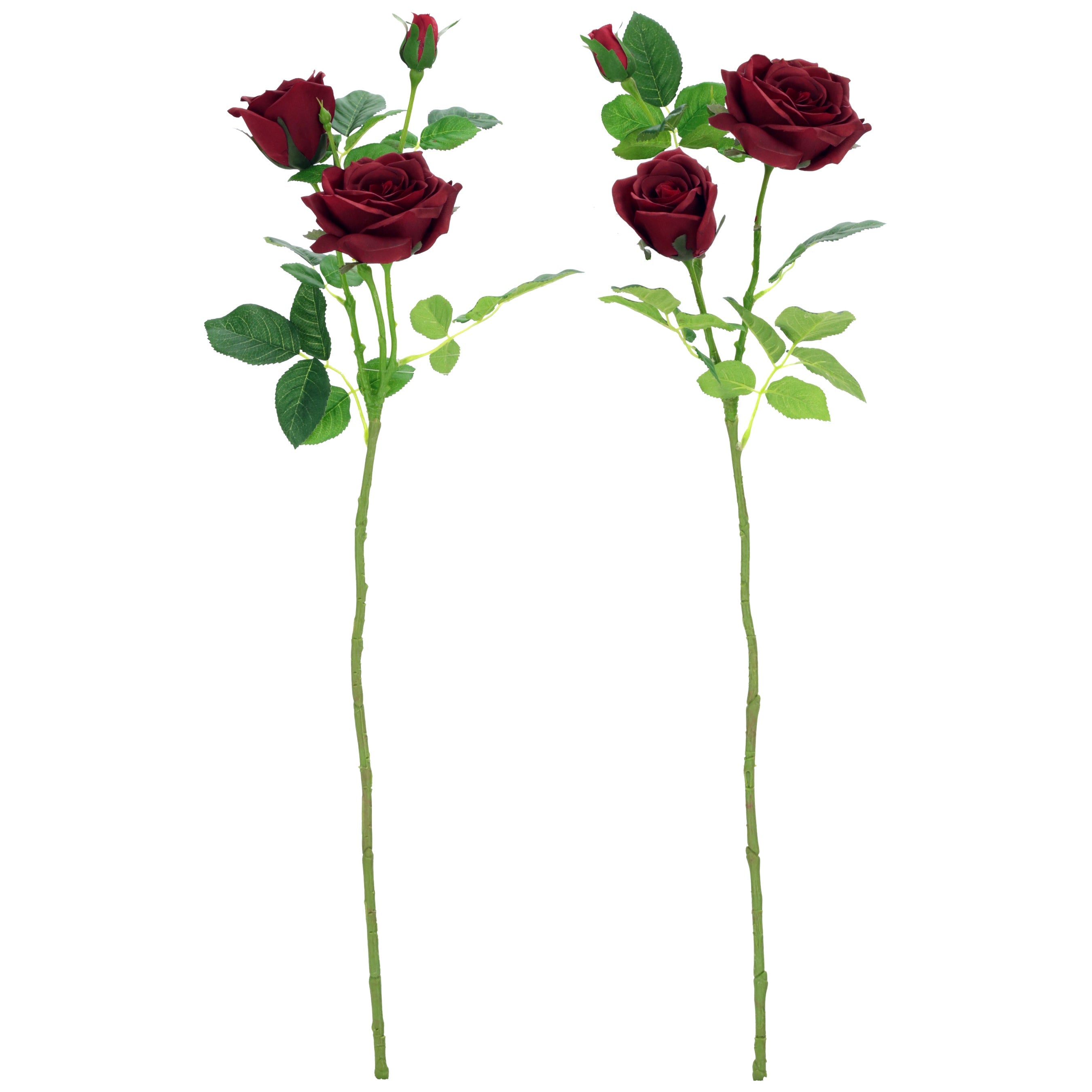 Natural Touch Lush Garden Rose Stem Red 31 Inches Set of 6