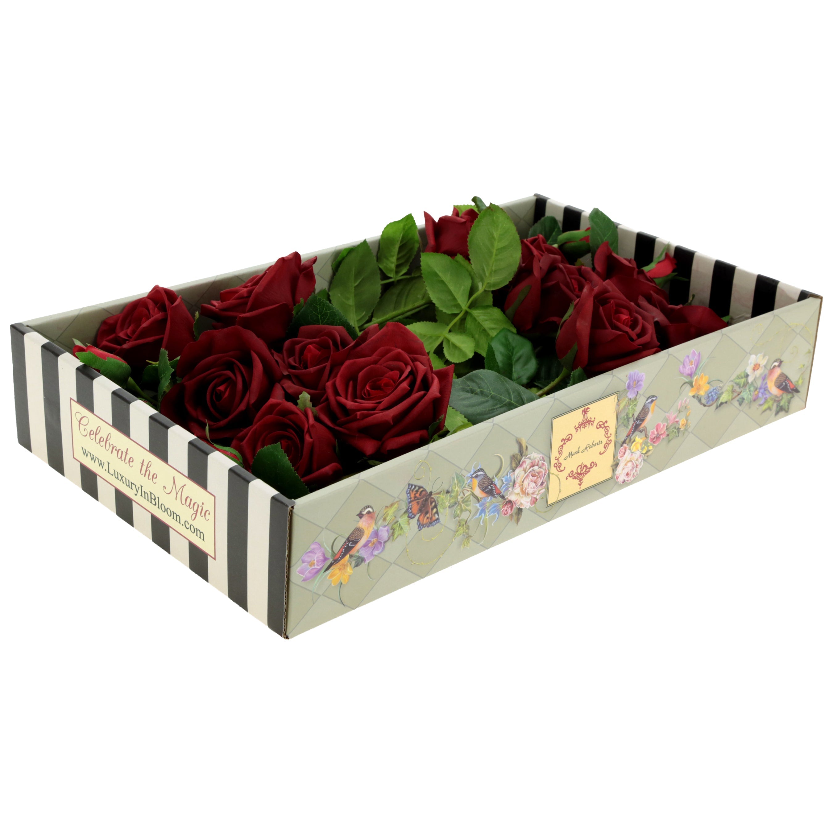 Natural Touch Lush Garden Rose Stem Red 31 Inches Set of 6