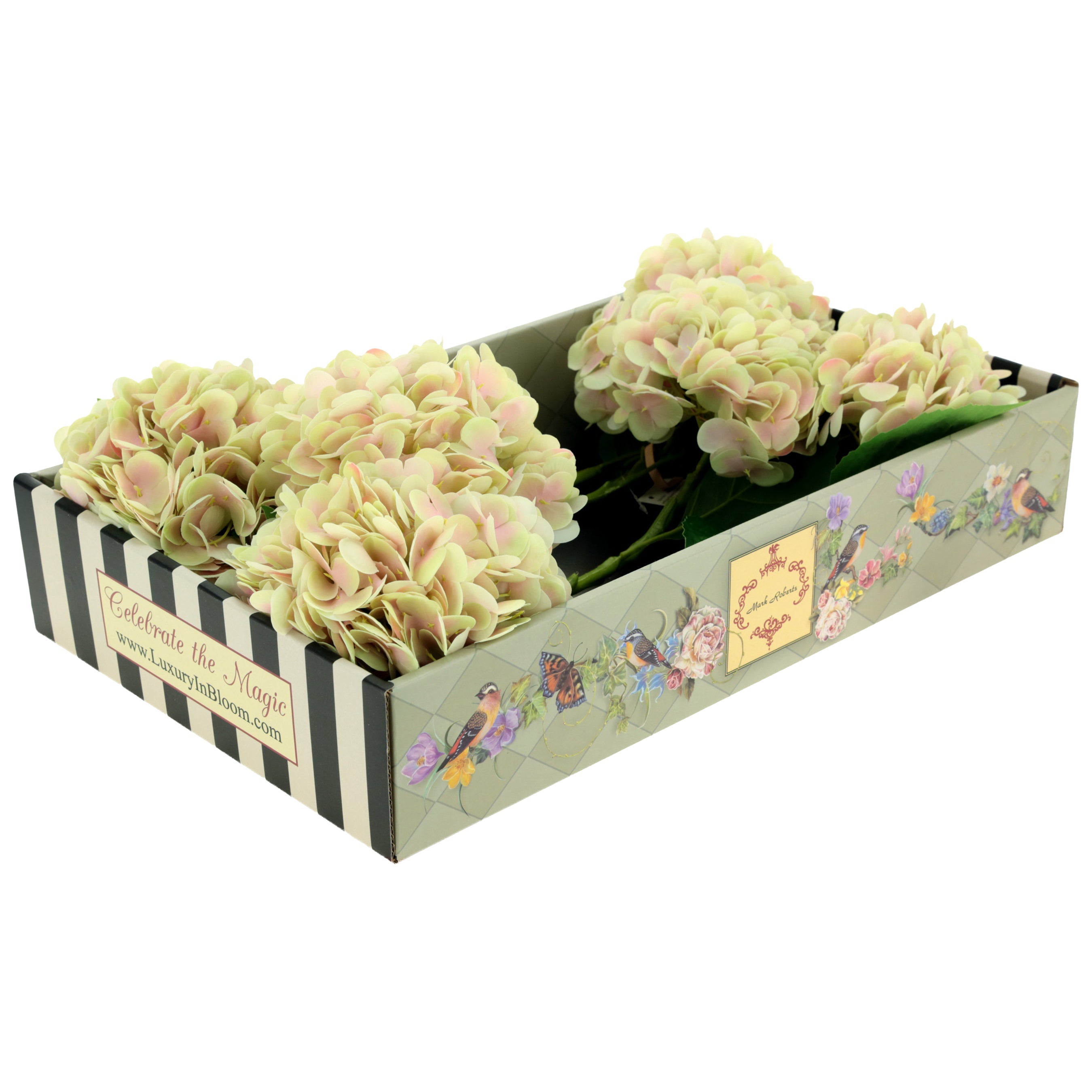 Natural Touch Vibrant Hydrangea Stem Pink 19 Inches Set of 6