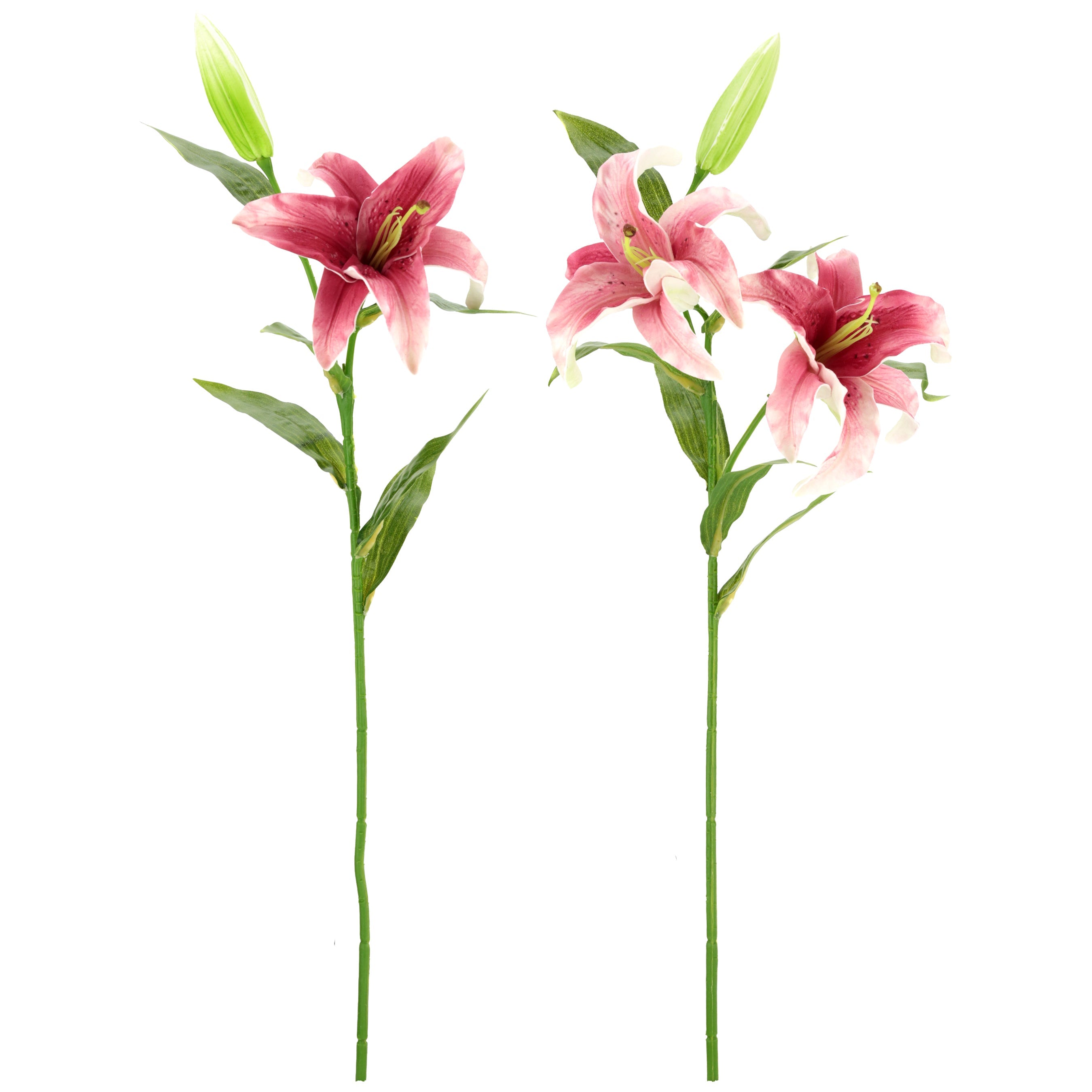 Natural Touch Majestic Star Gazer Lily Stem Purple 23 Inches Set of 6