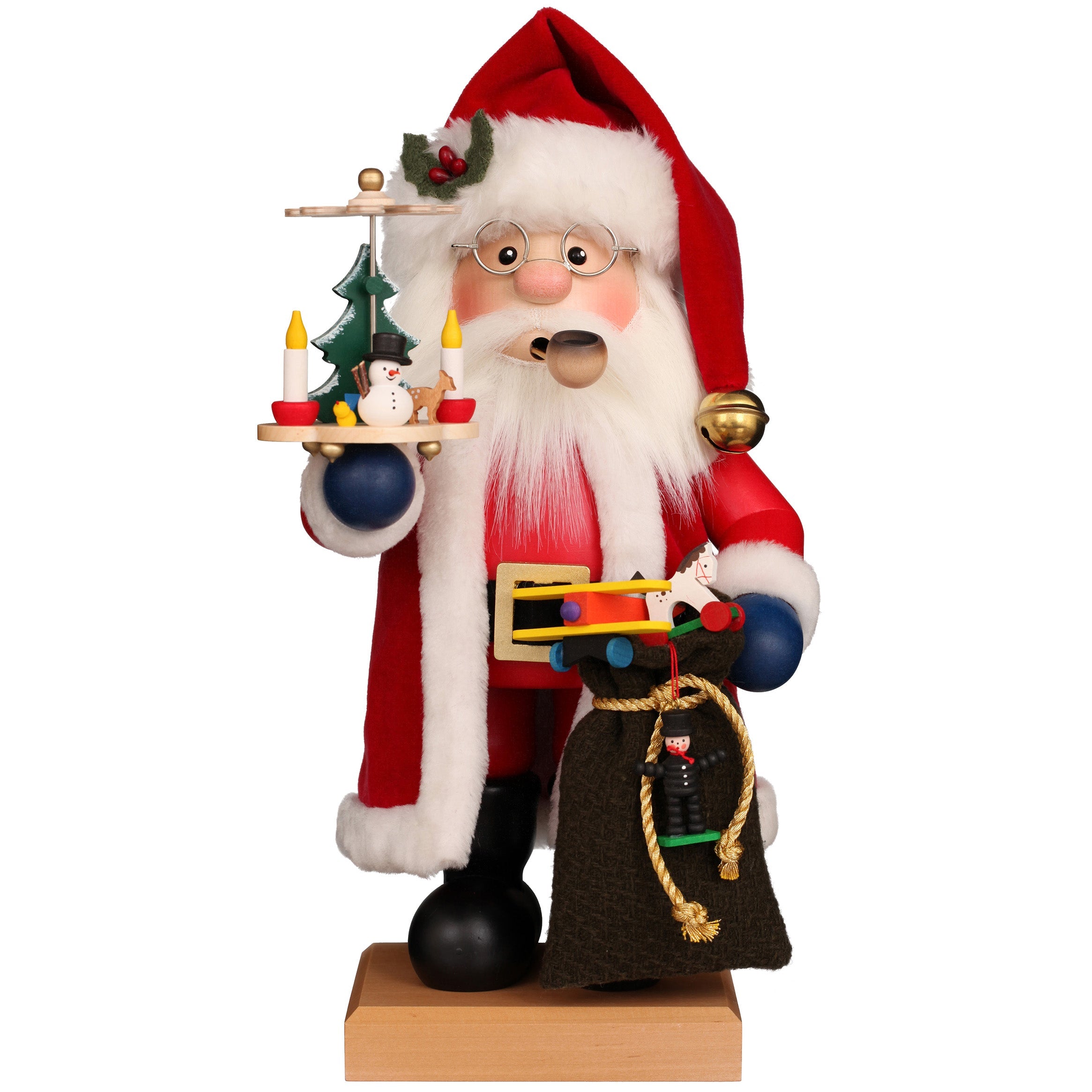 Santa Claus With Pyramid and Gifts  14.5"