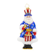 All-American Santa Ornament