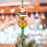 Ho Ho Holly Cheer Finial Tree Topper