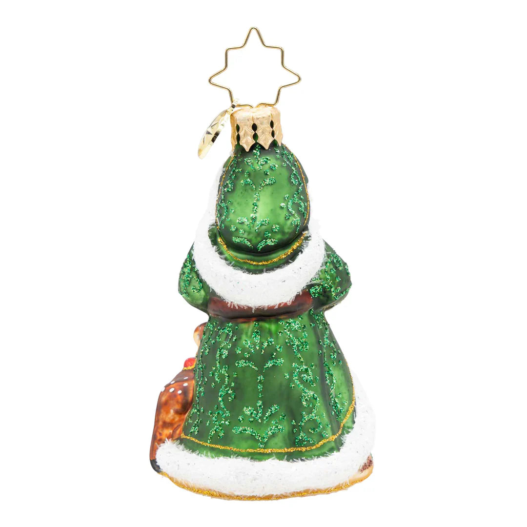 Deerly Beloved Santa Gem Ornament