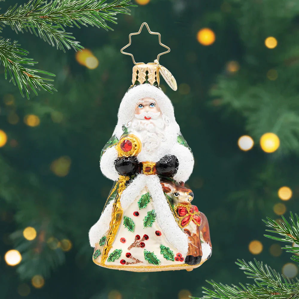 Deerly Beloved Santa Gem Ornament