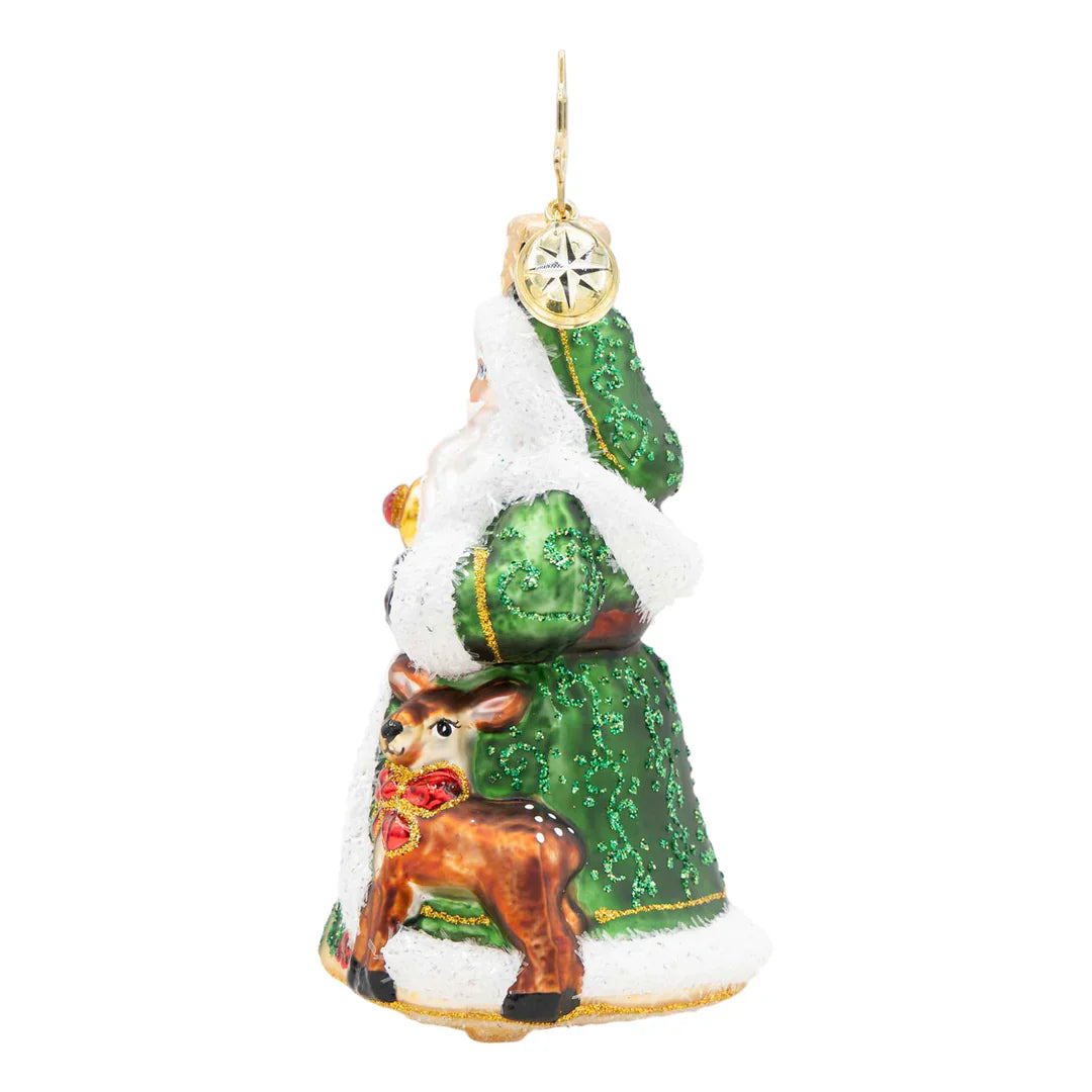 Deerly Beloved Santa Gem Ornament