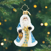 Gilded Grandeur Santa Gem Ornament