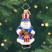 All-American Santa Gem Ornament