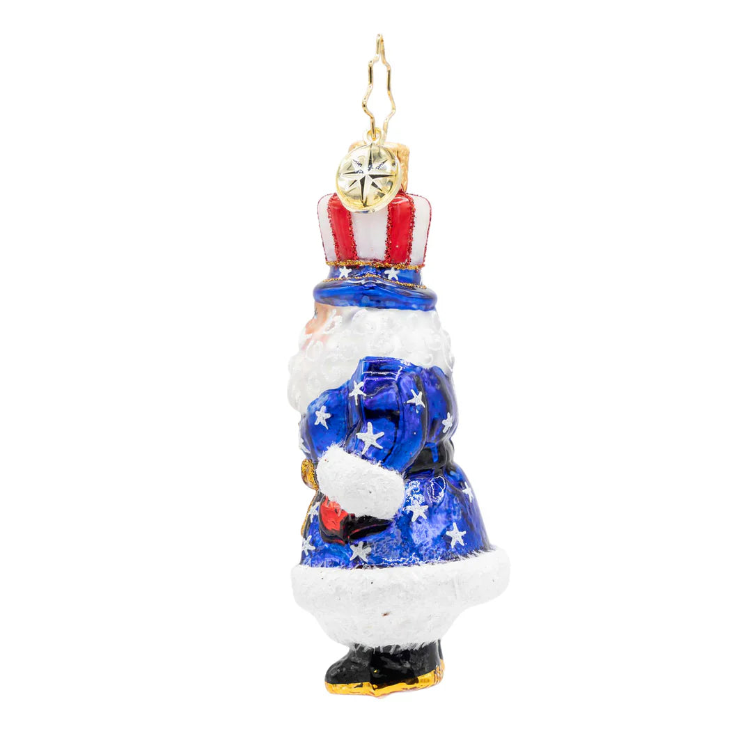 All-American Santa Gem Ornament