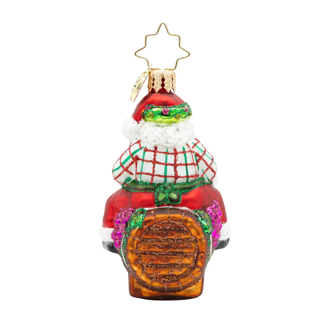 I Believe in Wine Santa Gem Ornament