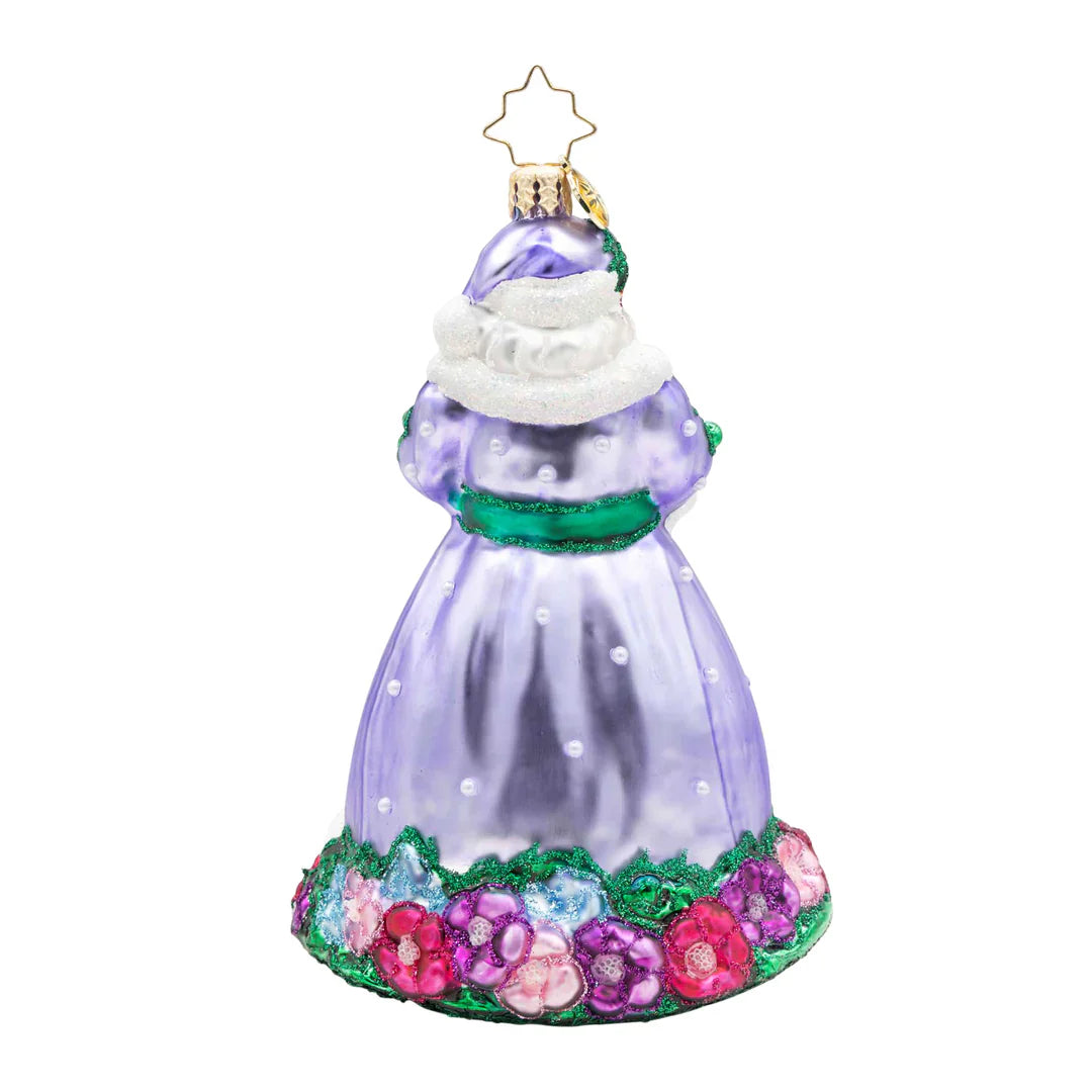Santa in Full Bloom Ornament