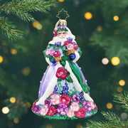 Santa in Full Bloom Ornament