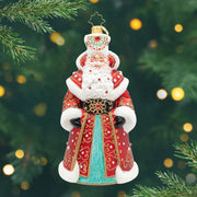 Gilded Majesty Santa Ornament
