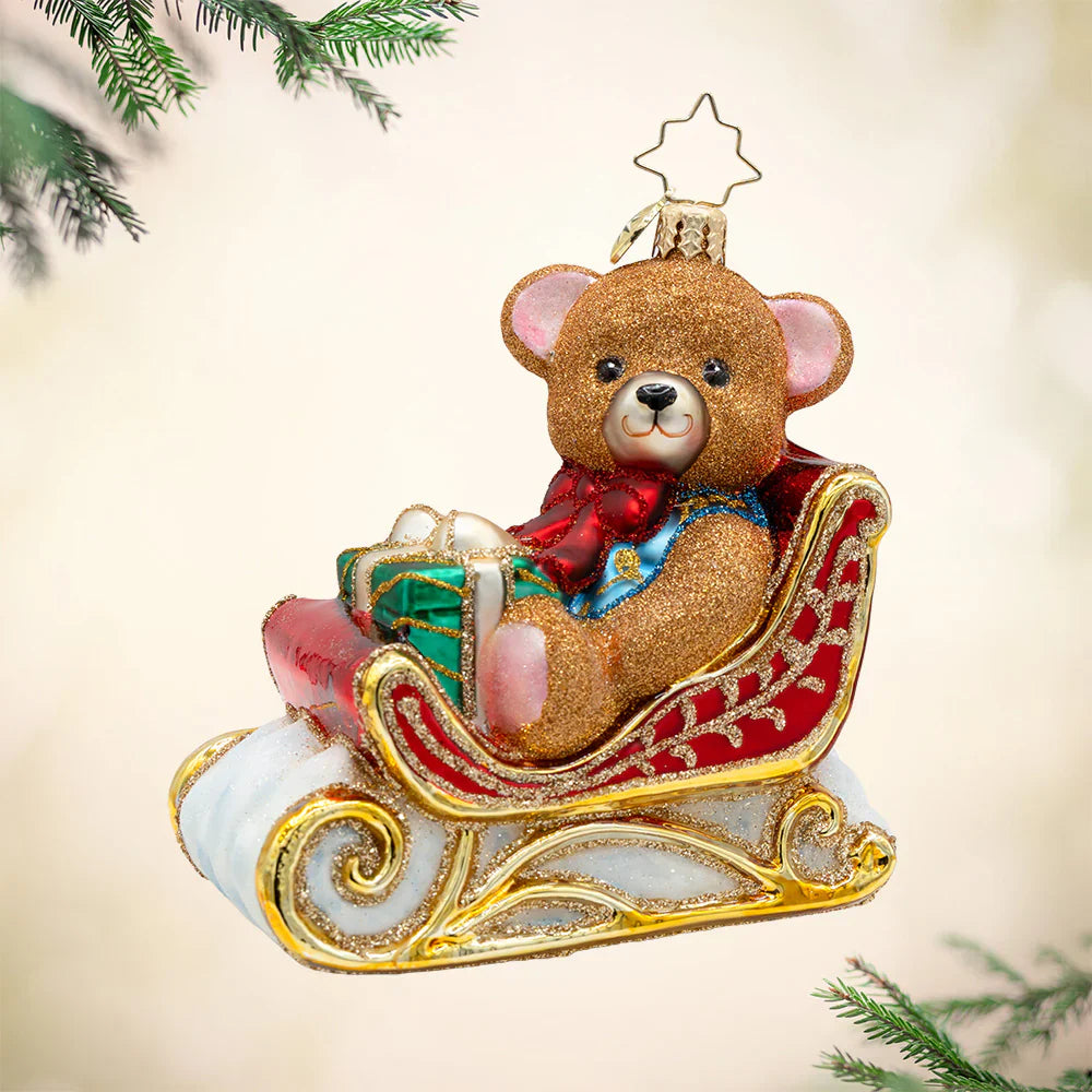 Beary Merry Sleigh Ornament