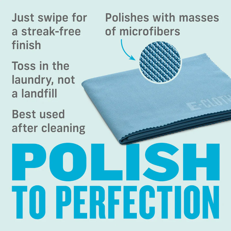 Glass and Polishing Cloth Alaskan Blue