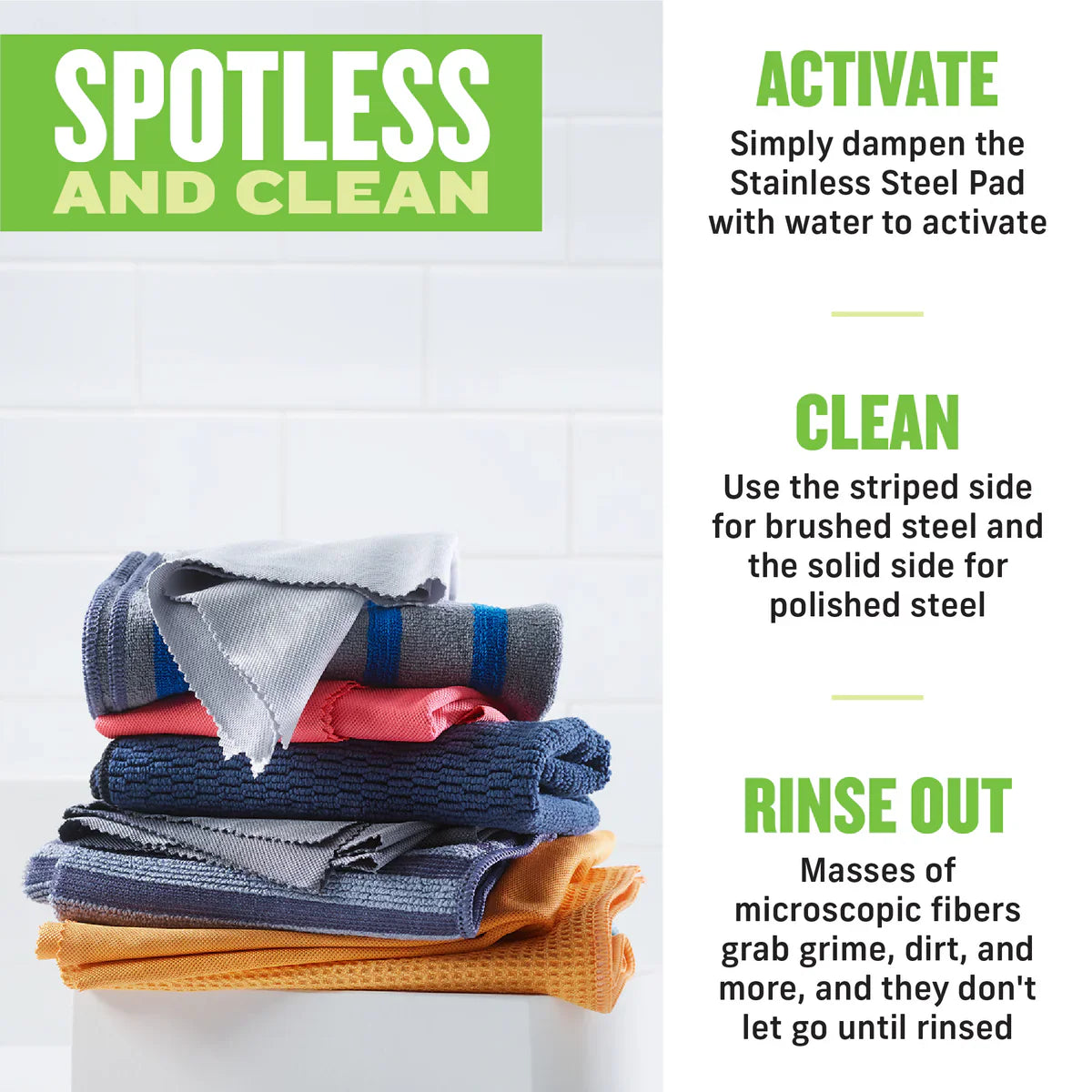 Stainless Steel Cleaning Kit Set of 2 Cloths