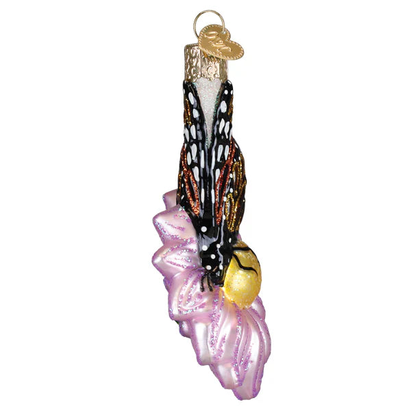 Monarch Butterfly On Flower Ornament