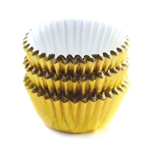 Gold Petit Four Cups Foil 60