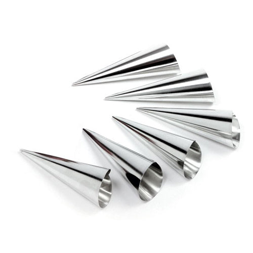 Stainless Steel Cream Horn Molds Set of 6