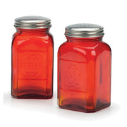 Retro Salt & Pepper Shakers Red Set of 2