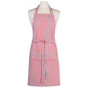 Red Narrow Stripe Basic Chef's Apron