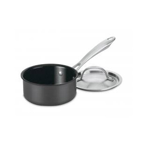 Green Gourmet Hard Anodized Nonstick Saucepan with Lid 1.5 Quart