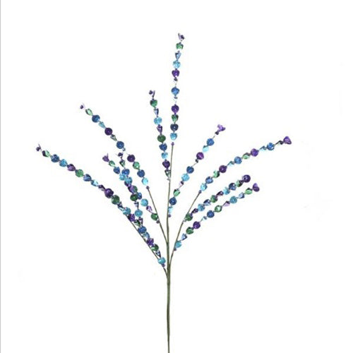 Peacock Sequins Spray 20"