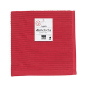 Red Ripple Dishcloth Set of 2