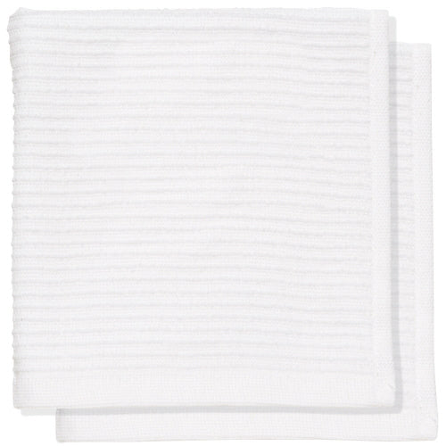 White Ripple Dishcloth Set of 2