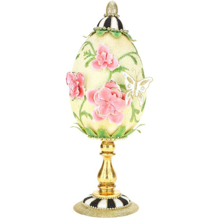 Decorative Egg on Pedestal 19 Inches