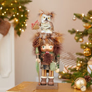 Hollywood Woodsman with Owl Hat Nutcracker 16"