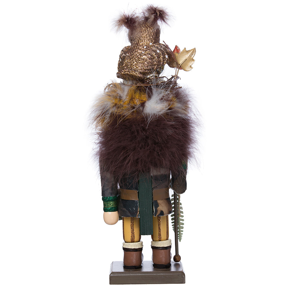 Hollywood Woodsman with Owl Hat Nutcracker 16"