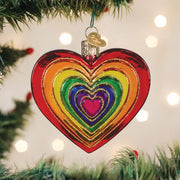 Rainbow Heart Ornament