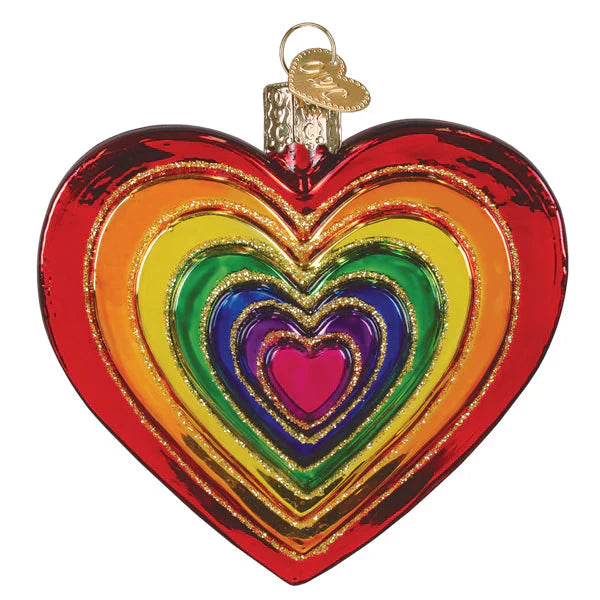 Rainbow Heart Ornament