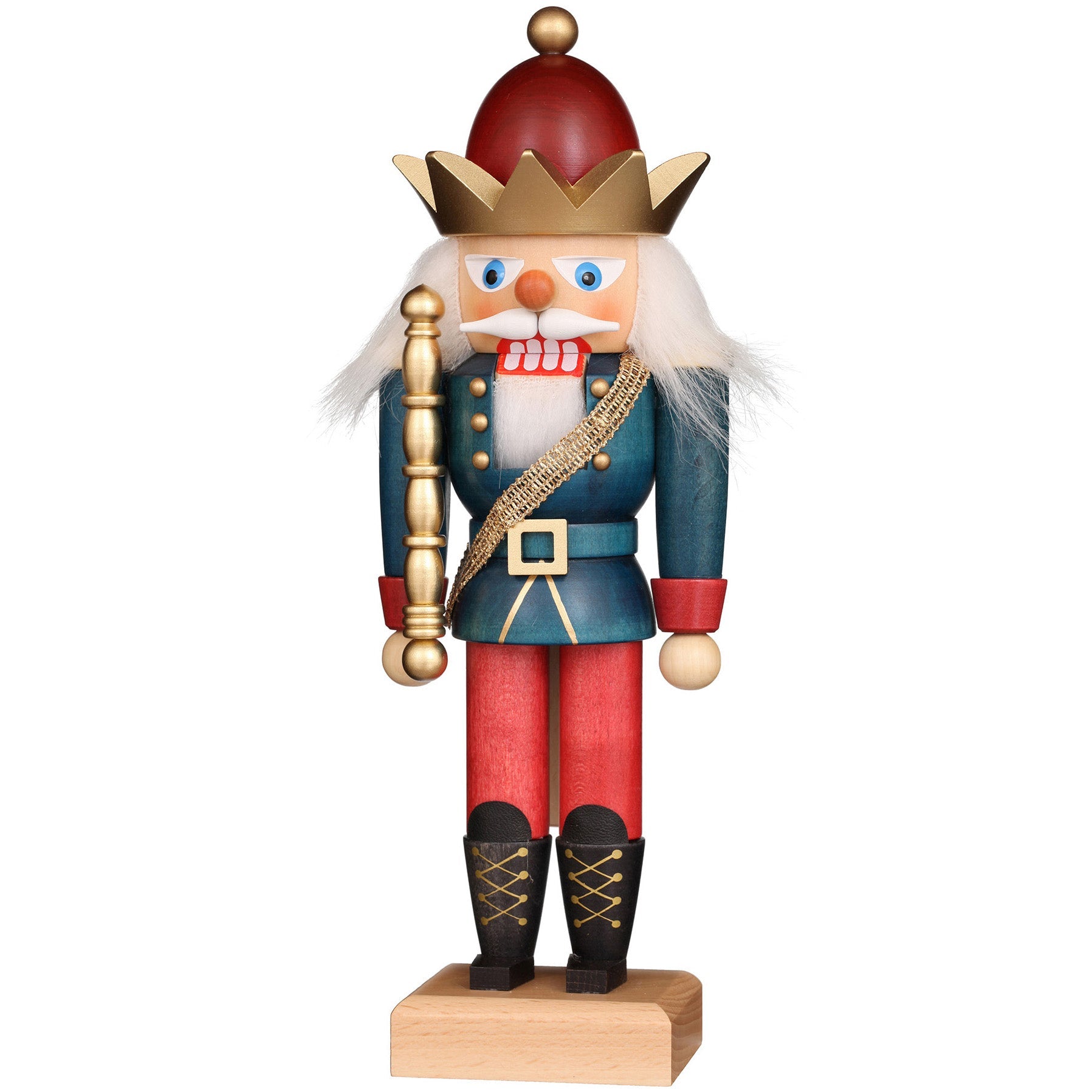 Red and Blue Mini King Nutcracker 11"