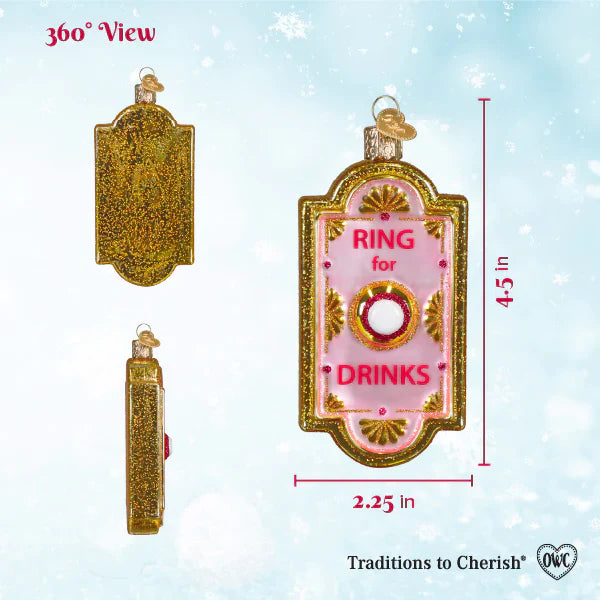 Ring For Drinks Doorbell Ornament