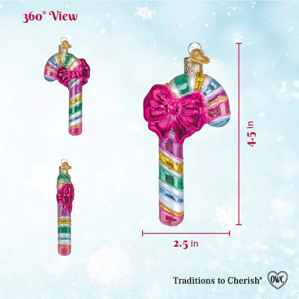Pastel Candy Cane Ornament