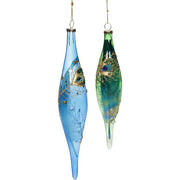 Finial Peacock Ornament 6 Inches Set of 2