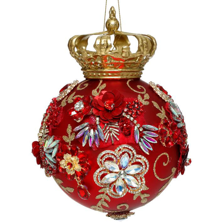 King's Crown Jewels Ornament Red 7 Inches