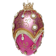 King's Jewels Faberge Jewel Egg Ornament Pink 7 Inches