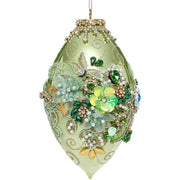 King's Jewels Finial Ornament Green 7 Inches