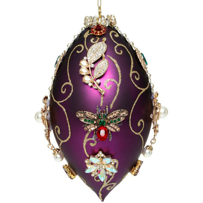 King's Jewels Finial Ornament Purple 7.5 Inches