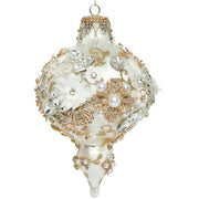 King's Jewels Extra Fancy Finial Ornament Ivory 8 Inches