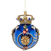 Crown Jewel Ornament Blue 7"