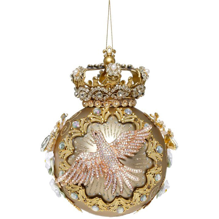 Crown Jewel Ornament Gold 7"