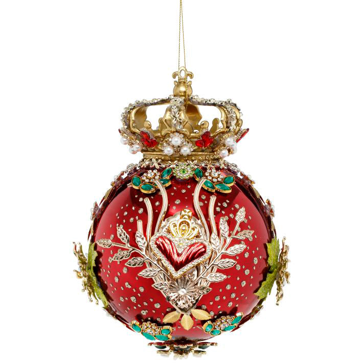 Crown Jewel Ornament Red 7"