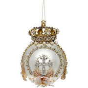 Crown Jewel Ornament White 7"