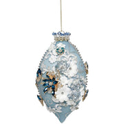 Kings Jewels Finial Ornament Blue 8"