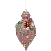 Kings Jewels Fancy Finial Ornament Mauve 8"