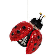 Sequin Lady Bug Ornament 5"